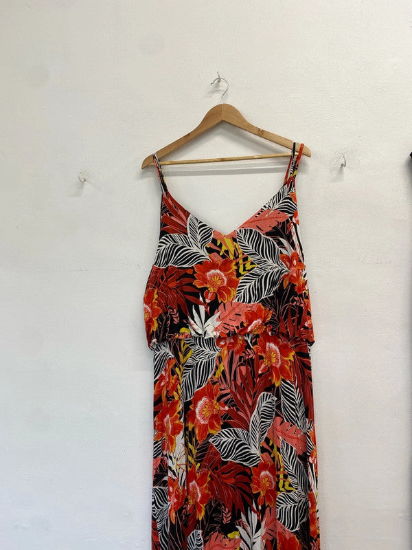 Stunning duo of summer dresses maxi floral and black Debenhams UK 18-22 #56 NC001