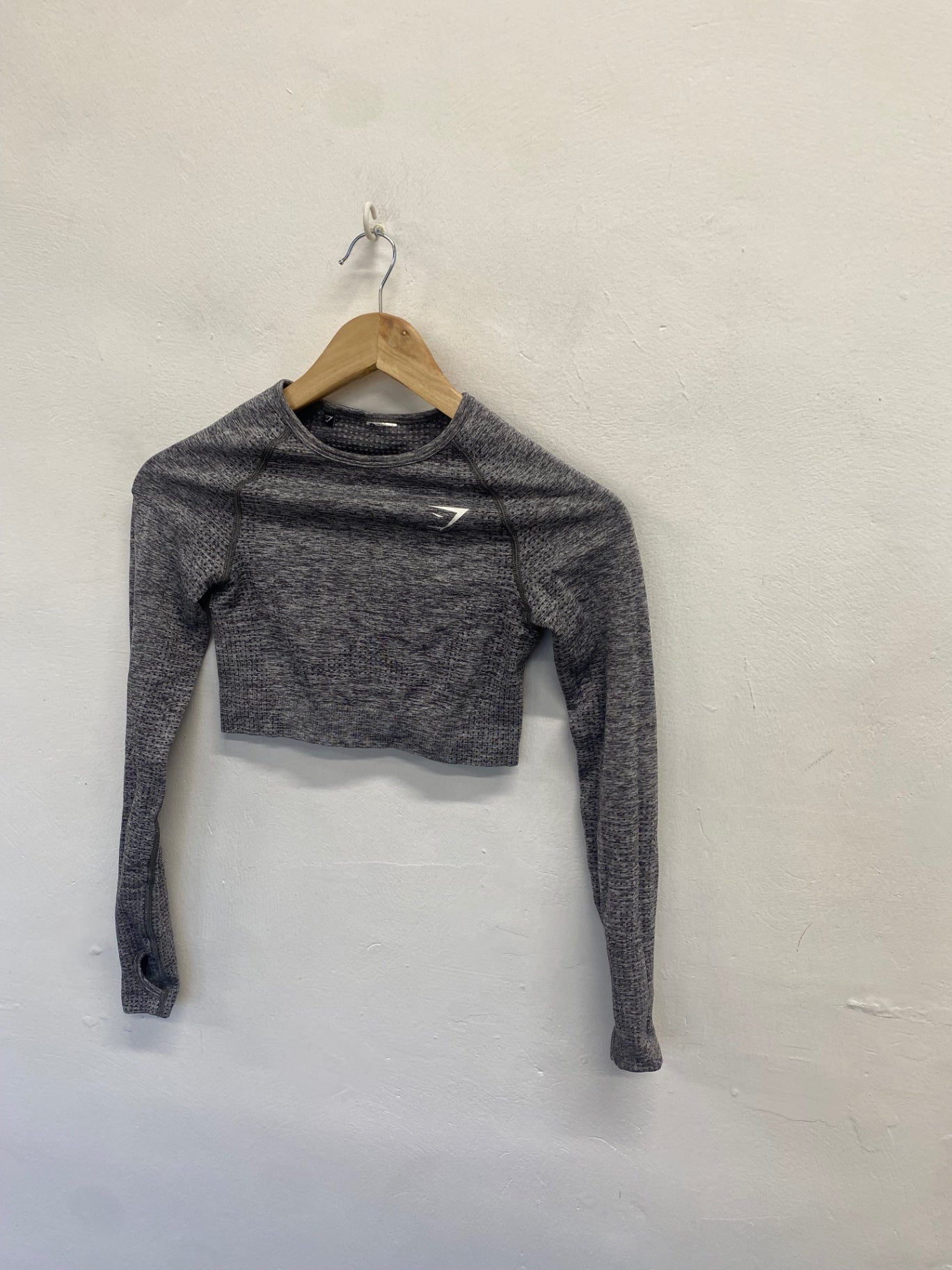 Fabulous Gym shark Gym top UK 8 Light Grey SA514