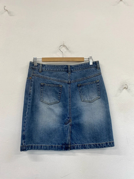 Cherokee Fabulous Denim Mini Skirt UK 10 SW001