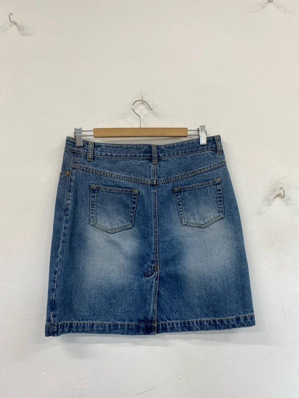 Cherokee Fabulous Denim Mini Skirt UK 10 SW001