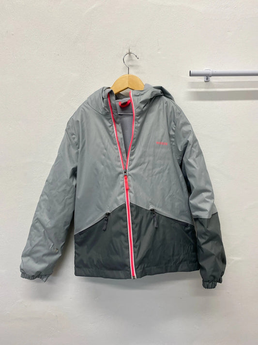 Fabulous girls Wedze winter coat age 12 grey & pink JB001