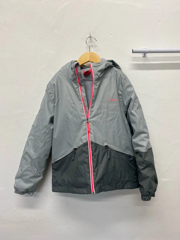 Fabulous girls Wedze winter coat age 12 grey & pink JB001
