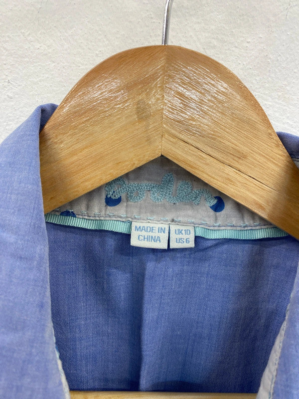 Boden Chic Light Blue Button Up Shirt UK 10 MM005