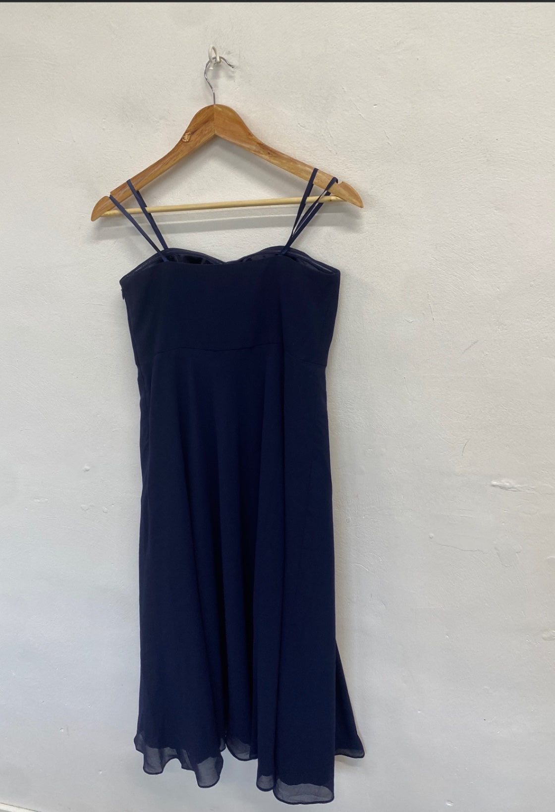 Stunning Monsoon Dress Uk 10 Navy strapless multi wear scarve KS544