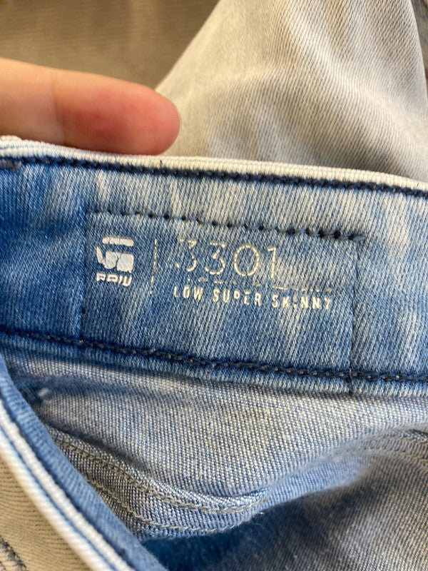 G-Star Raw Fabulous 3301 Low Super Skinny Jeans 30W 30L LD003
