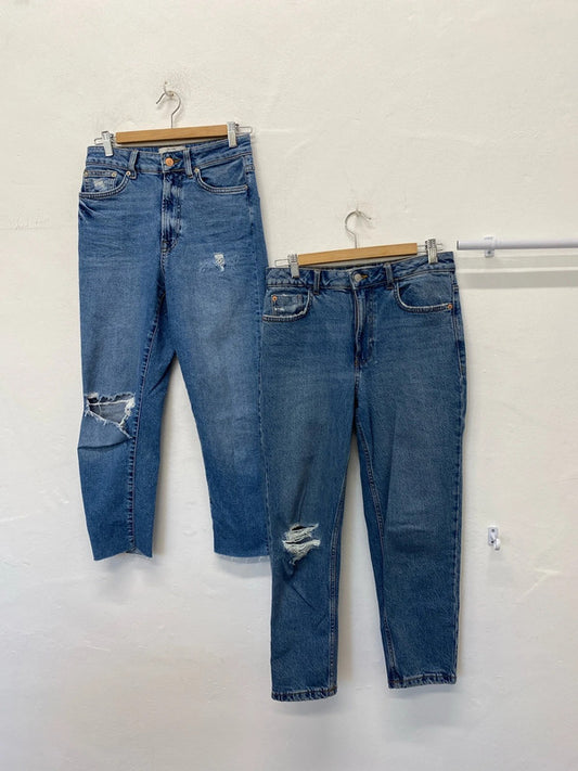 Fabulous duo of Tori New Look Jeans Uk10 blue Mom style JM008