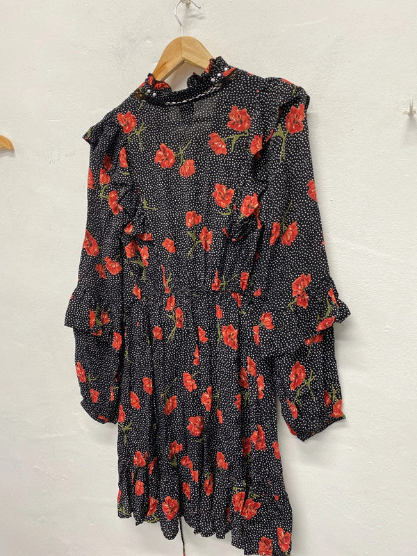 Fabulous polka dot River Island Uk8 romantic dress New Km004