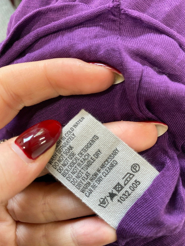 Gorgeous jigsaw purple low neck midi dress uk S JM004