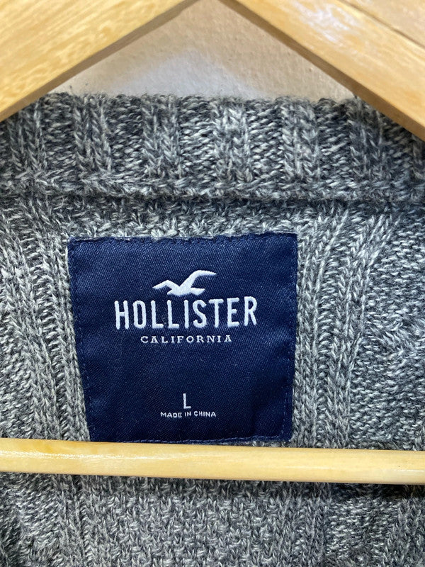 Classic Hollister mark cable knit jumper L KM004