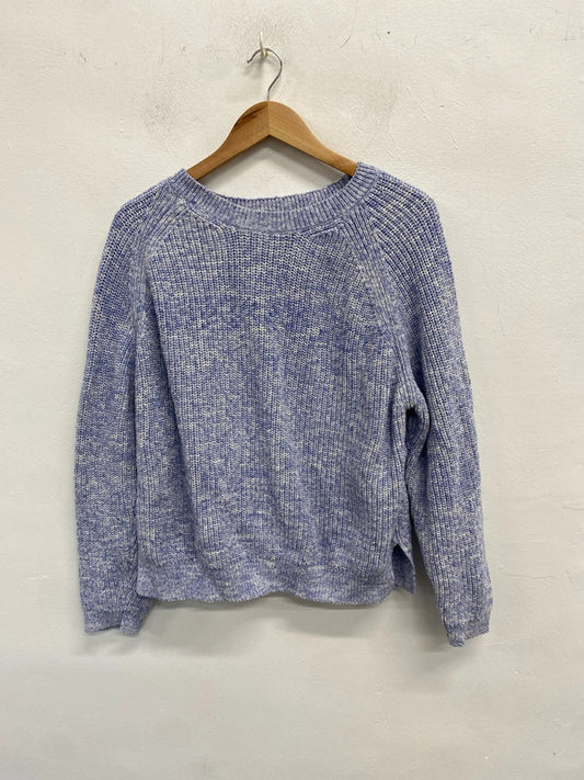 Lovely M&s blue knit cotton jumper UK XL HA001