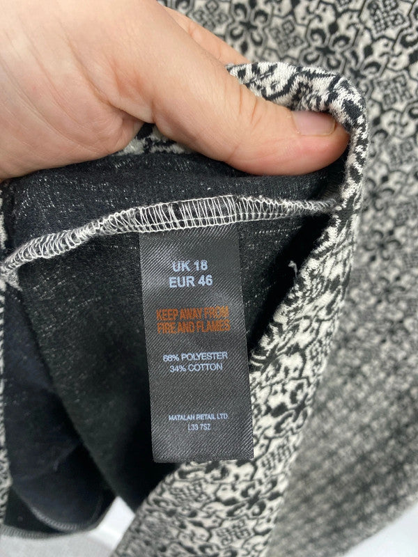 Fabulous Papaya weekend geometric pattern waterfall front cardigan gilet 18 CR002