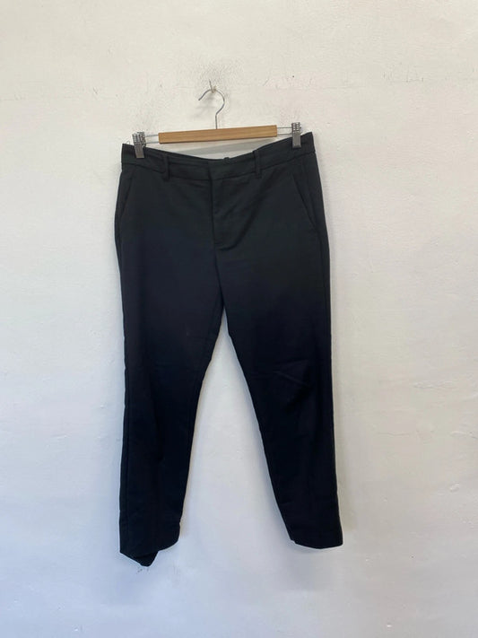 Lovely zara tailored black office trousers UK M JB001