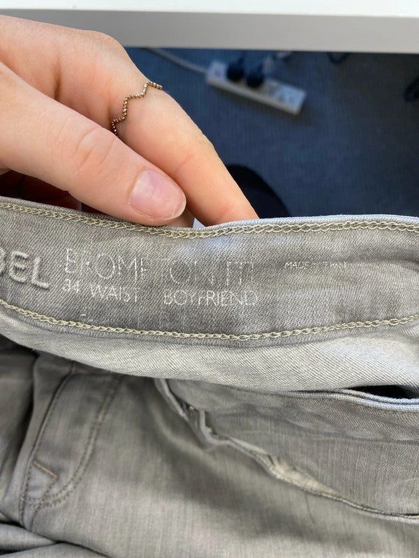 Fabulous White Label grey boyfriend jeans uk 16 KD001