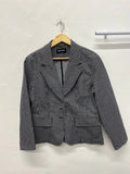 Fabulous Gerry Weber striped blazer Uk10 charcoal & White MM005