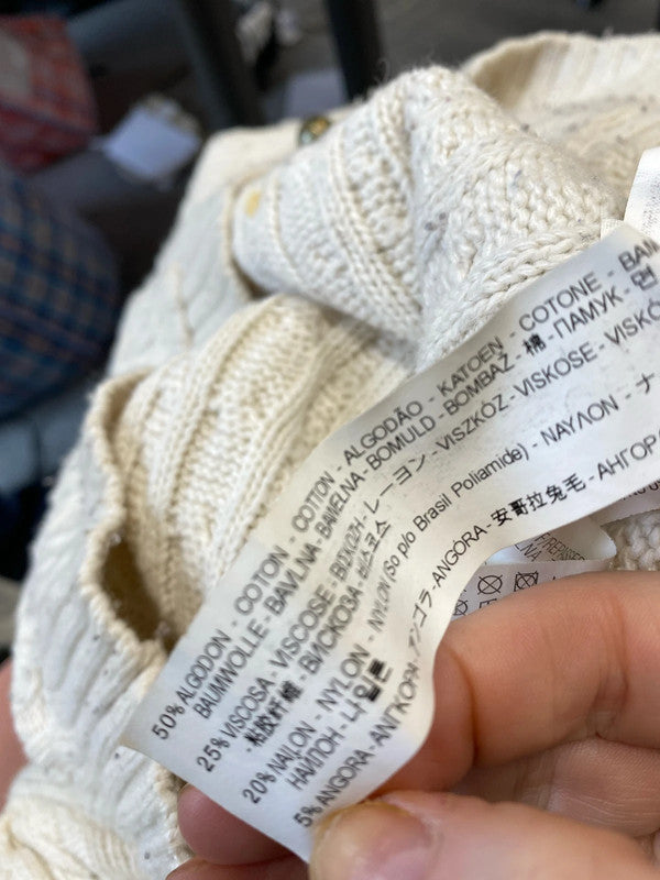 Fabulous Cream knit cardigan mohair cotton blend UkL JB001