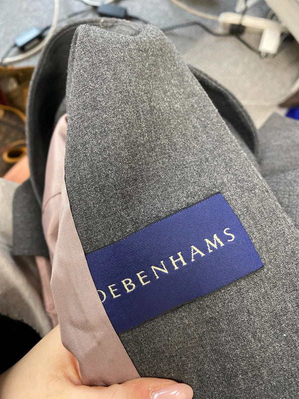 Fabulous Debenhams grey longline blazer UK 12 JB005