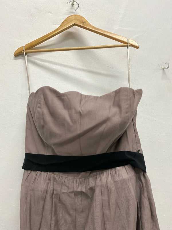 Fabulous Coast tiered mini Ballgown Uk16 soft mauve FR001