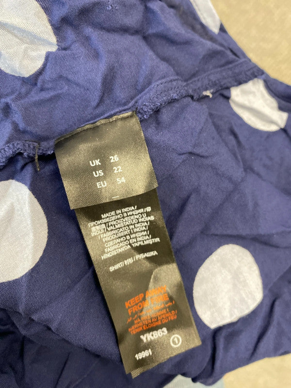 Fabulous Capsule artsy blouse tunic Uk26 Navy & blue IM001