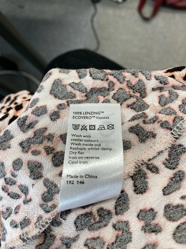 Fabulous And Or John Lewis pink leopard print Uk16 KN003