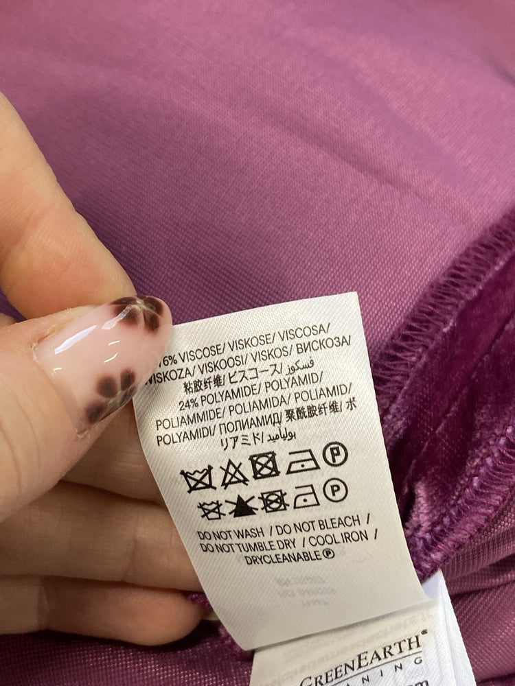 Stunning Boden Purple Velvet Look Shirt UK 12 HS002