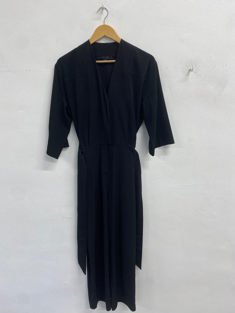Stunning All saints hayley black jumpsuit UK 12 SS002