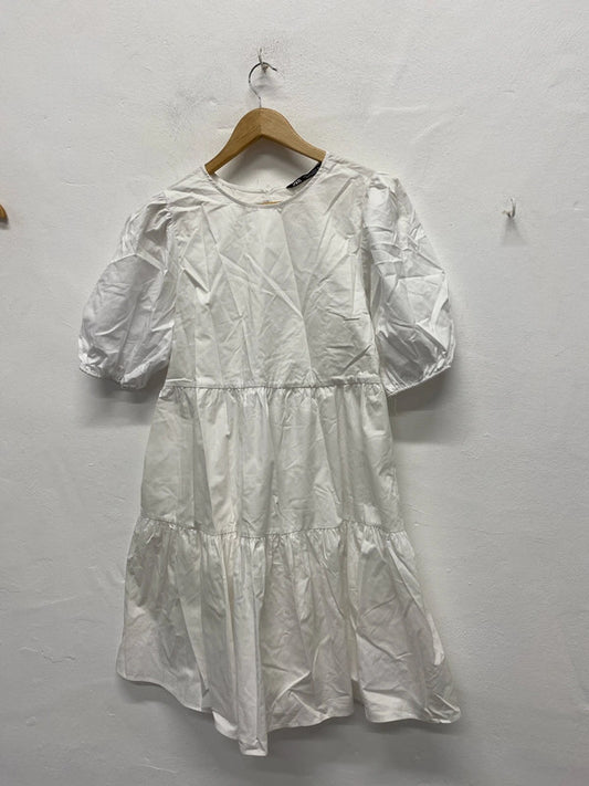 Fabulous poplin white Zara dress UkL KS002