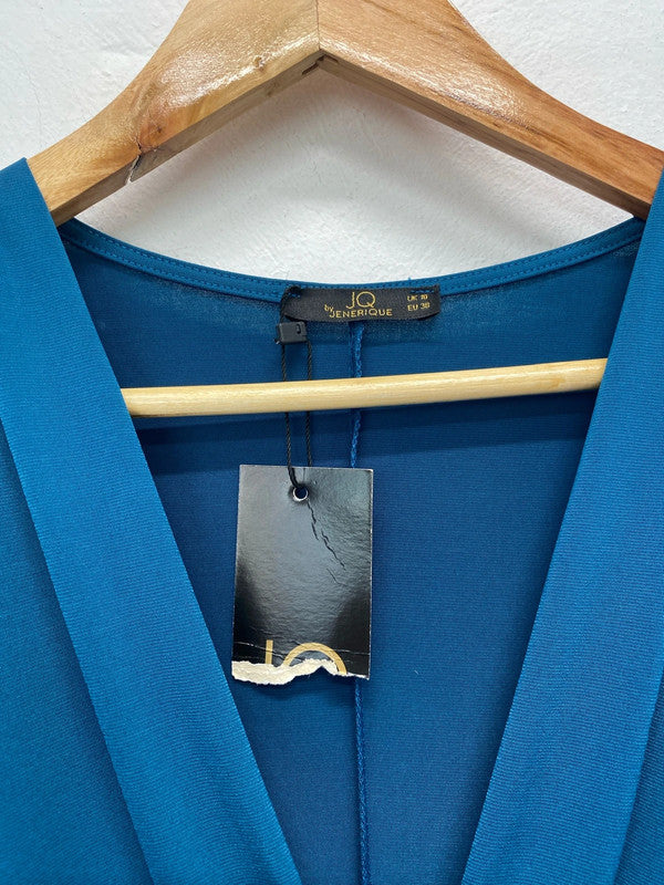 Jenerique Stunning Sea Green Asymmetric Midi Dress UK 10 CD001