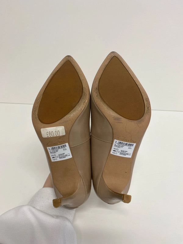 Clarks Stylish Narrative Nude Dinah Keer Heels UK 7 KM005