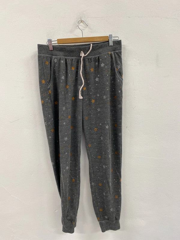 Fabulous TU grey star pyjama jogger bottoms Uk16!KS003