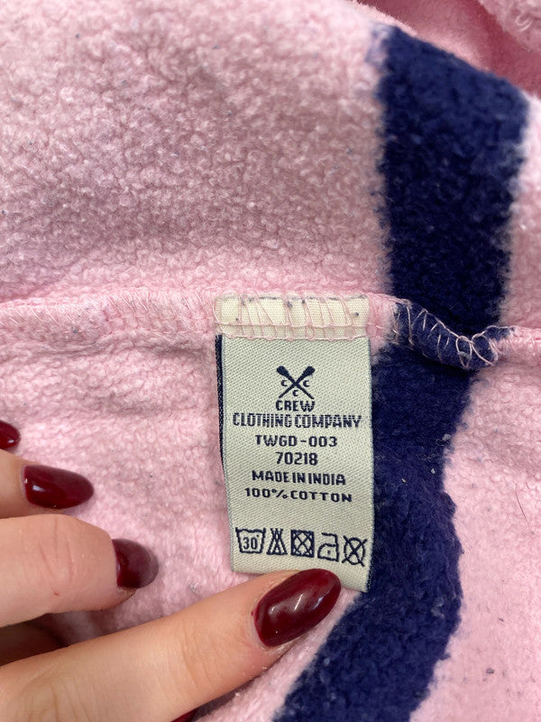 Lovely crew clothing company pink striped pullover hoodie UK 14 LB005