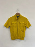 Fabulous Lauren Ralph Lauren Yellow Retro Vibes Knit Moto Sweater UK M MD002