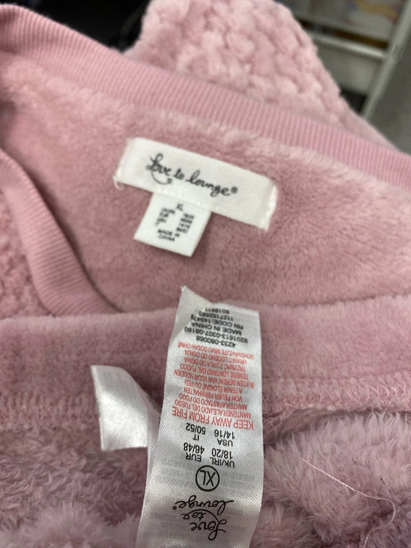 Fabulous mauve pink fleece pyjamas super cosy Uk18/20 CR002