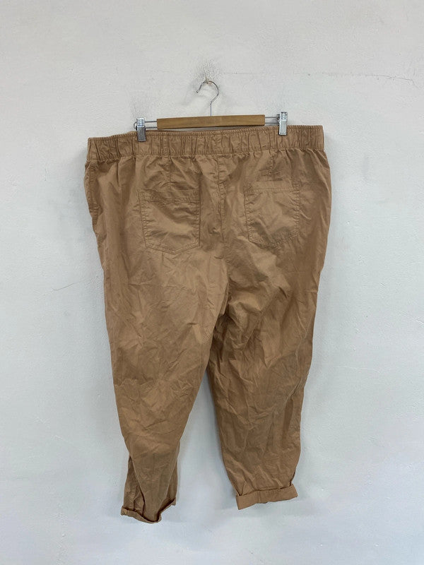 George Fab Tan Cargo Trousers UK 22 RG021