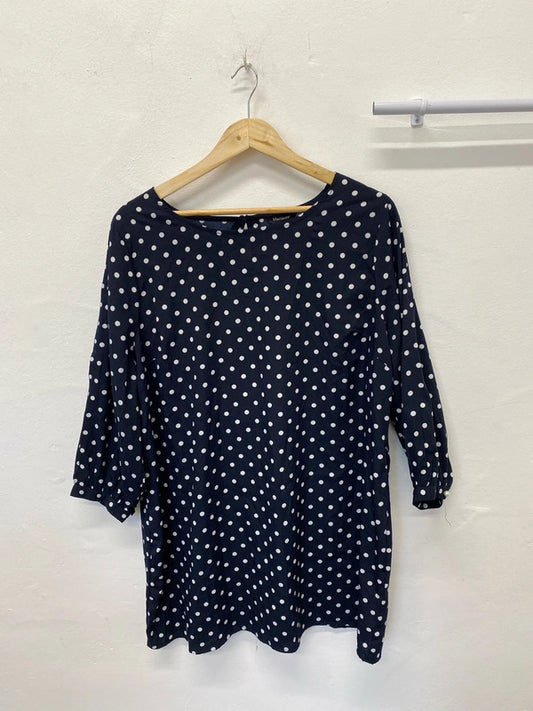 Fabulous Spotty tunic navy & White from Marisota Uk20 IM001