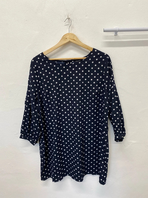 Fabulous Spotty tunic navy & White from Marisota Uk20 IM001