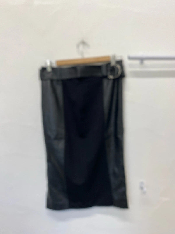 Lovely River Island Pencil skirt faux leather Uk10 MB001