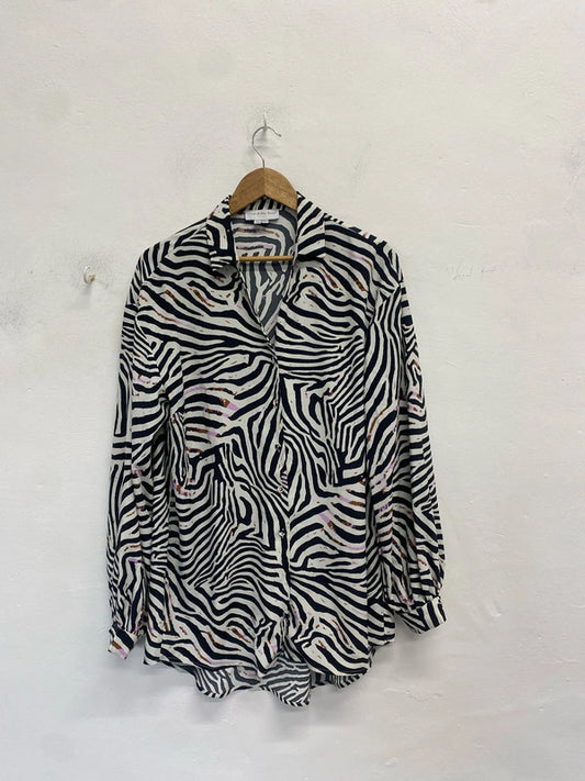 Lovely never fully dressed zebra blouse UK 10 SS002