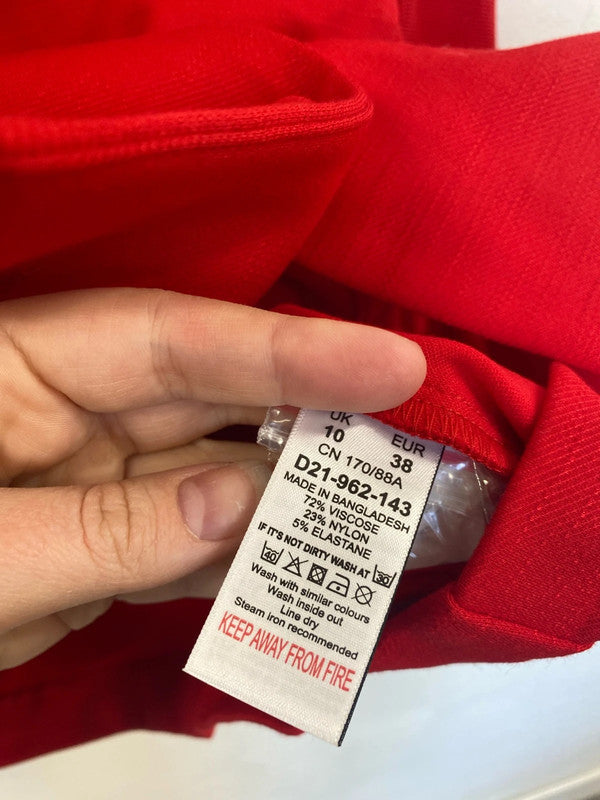 Next Stylish Cherry Red Shacket UK 10 AO001