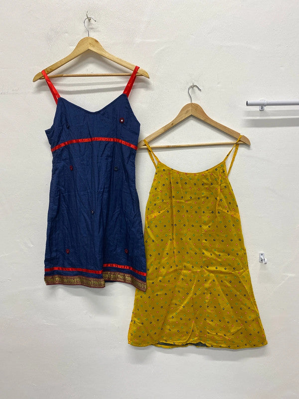 Fabulous Duo of Vintage Indian & handmade 1970’s style dresses Uk10 MM005