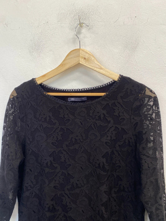 Lovely m&s collection lace black midi dress UK 14 MW001