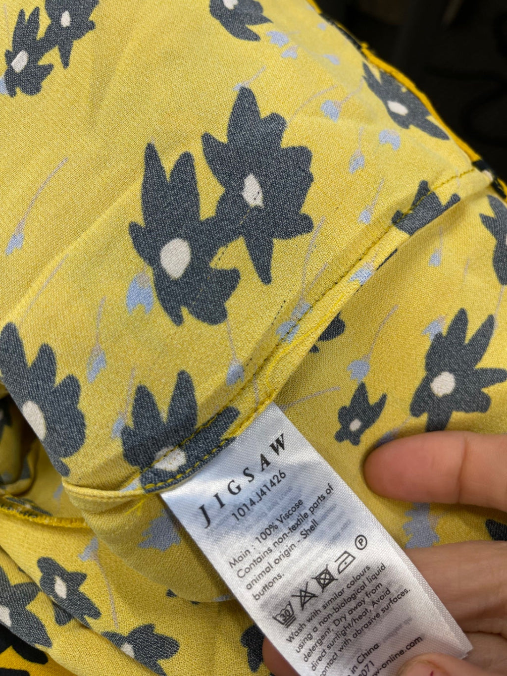 Fabulous Jigsaw oriental wrap Blouse Uk10 Yellow KC528