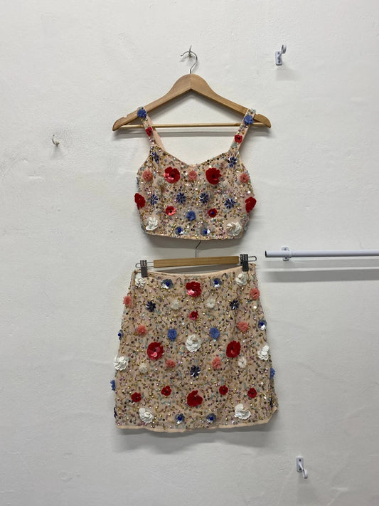 Fabulous River Island Celestial wildflower co ord Uk8 KM004