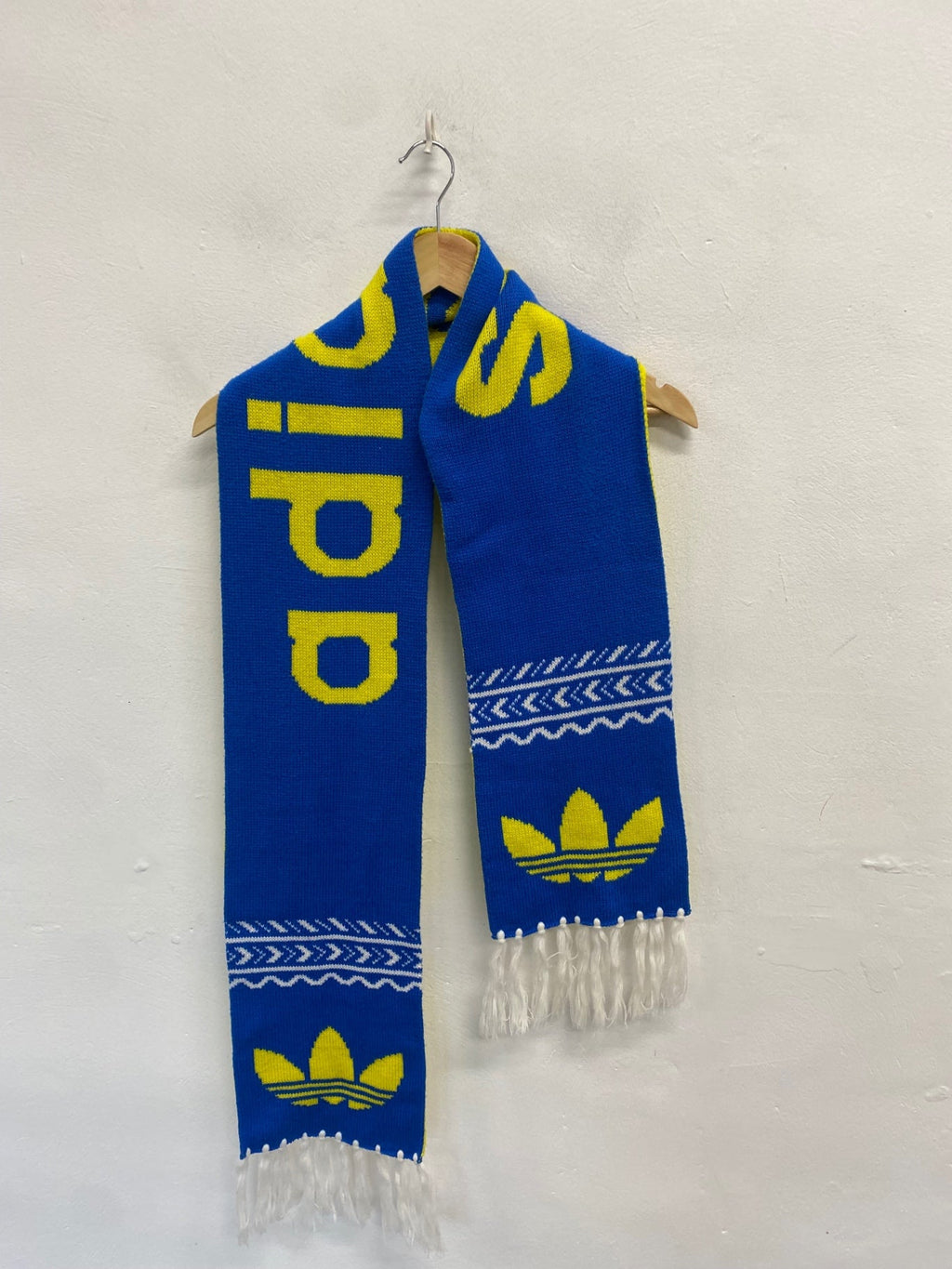 Classic Adidas retro reversible Scarf One size Yellow and Blue AS556