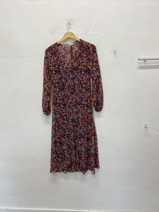 Stunning Overlay Hush Demi Godet midi dress Uk4-6 SS004