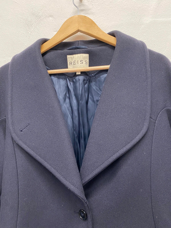 Fabulous Reiss Myla funnel neck wool blend overcoat UkL GJ001