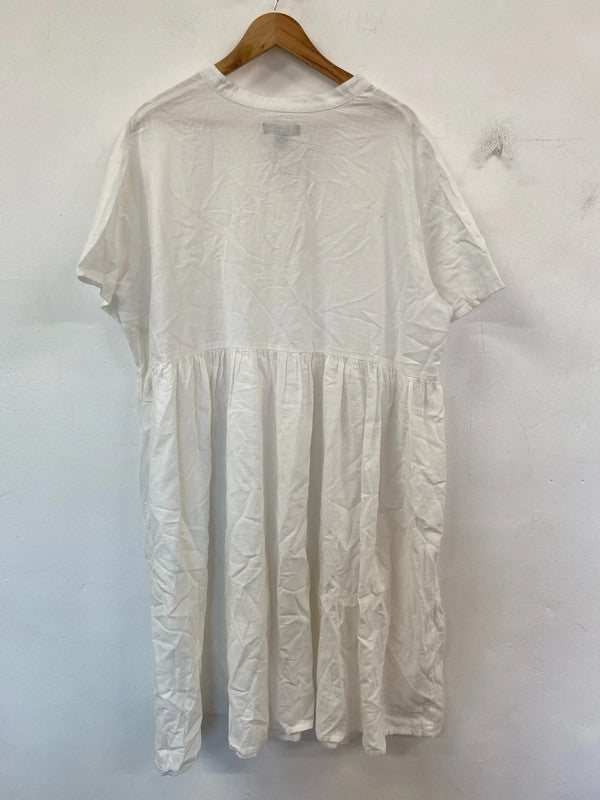 Primark Stylish Boho Cream Smock Dress UK 20 IM001