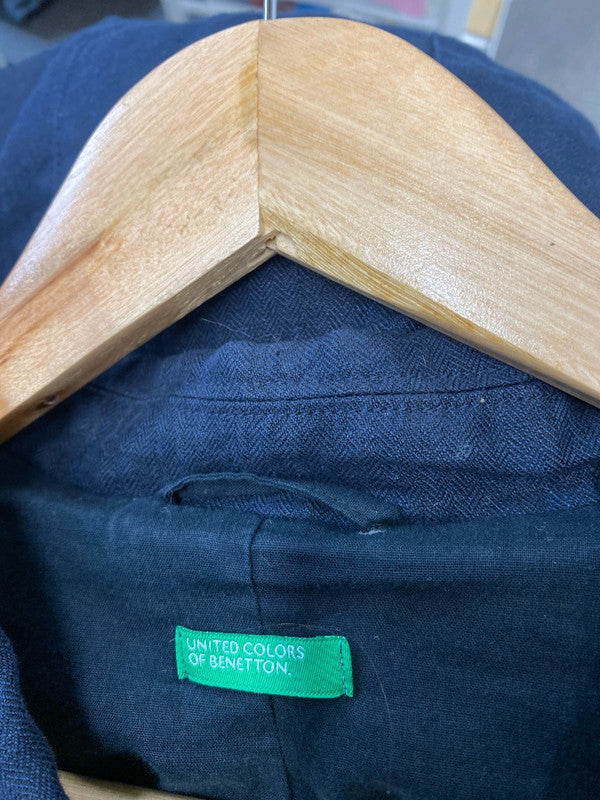 Fab United Colours Benneton Linen blazer military style Uk12 KD001