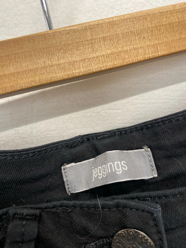 Gorgeous casual comfy duo of Jeggings by M&S navy black UK 10 SW001 #25