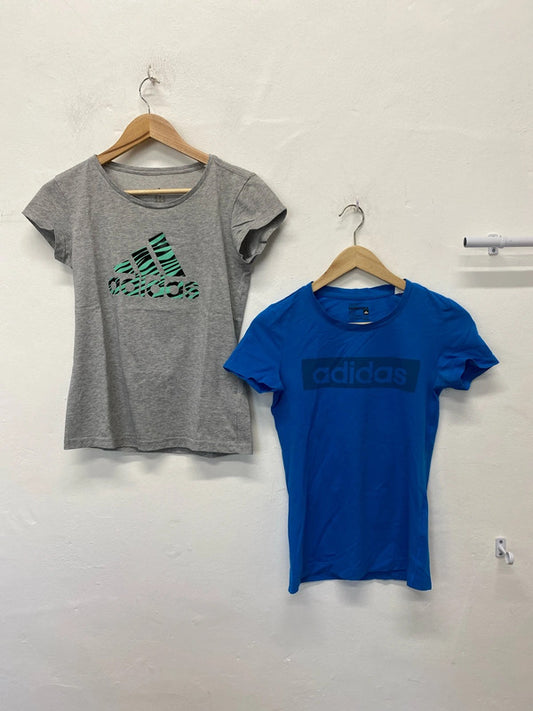 Fabulous duo of women’s Adidas gym t shirts UkXS #4 GK002