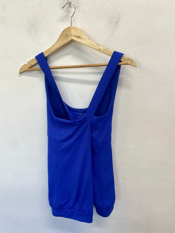 Lovely kyodan purple cross back gym vest UK M GK002